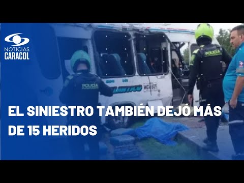 Accidente en Soledad, Atlántico: una persona murió tras el volcamiento de un bus