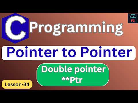 Pointer To Pointer In C Double Pointers C Programming Tutorialc Programming For Beginners L 34