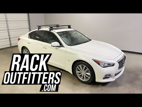 Infiniti Q50 Sedan with Rhino-Rack Vortex Aero 2500 Roof Rack Crossbars