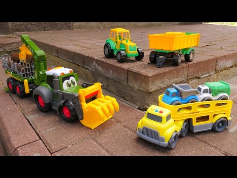 Araba oyunları. Oyuncak kamyon için römörkler. Çocuklar için video.