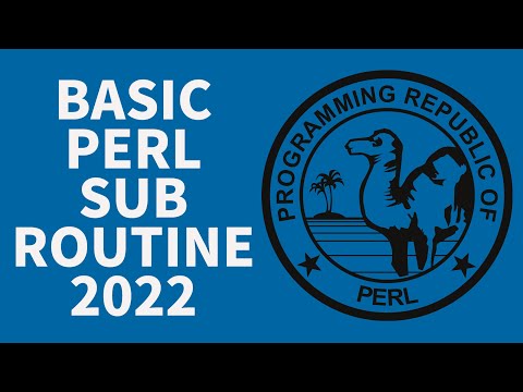 Perl Programming Tutorial For Beginners - Basic Sub Routine 2022