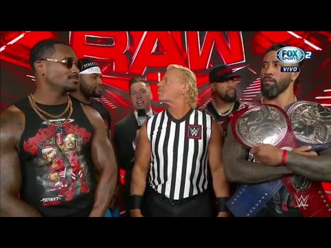 Jeff Jarret da una advertencia a Street Profits & The Usos antes SummerSlam - Raw 25/07/2022 Español
