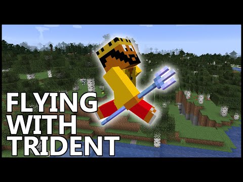 How To Fly Using TRIDENT In Minecraft