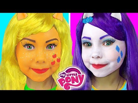 My Little Pony Kids Makeup Collection Alisa Pretend Play with Equestria Girl Doll \u0026 Draw Toys Colors