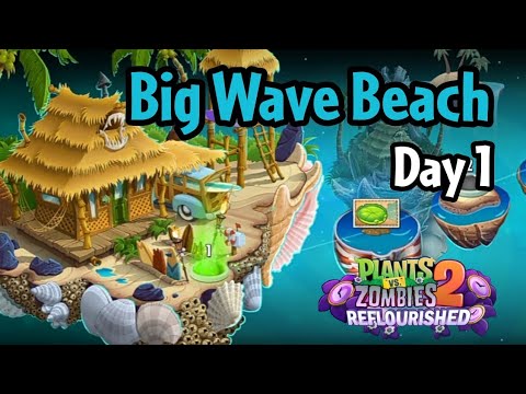 Plants Vs Zombies 2 - Big Wave Beach First Wave - Misc Computer Games