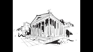 Procreate iPad Drawing, The Forum of Augustus, 240510 (Speed)