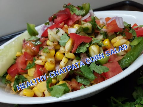 Healthy Tangy American Corn Salad | How To Make Tasty Salad With Dressing At Home |