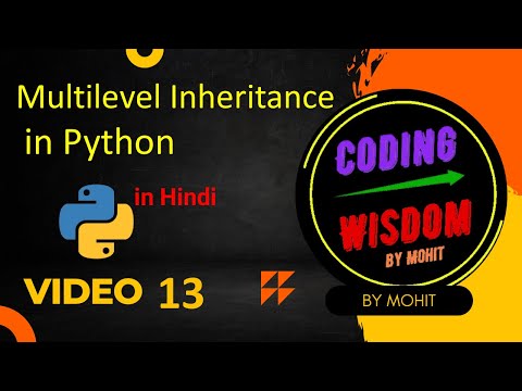 Multilevel Inheritance In Python In Hindi Learn Python Programming 13 Python Class