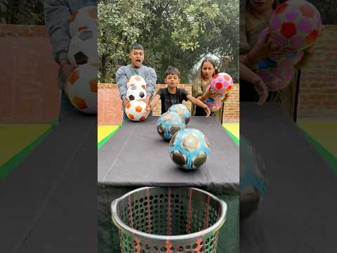 Amazing multi colour big boll roll roll funny family challenge  #game #challenge