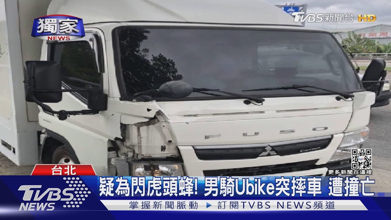 疑為閃虎頭蜂!男騎Ubike摔車遭撞亡 貨車司機涉過失致死
