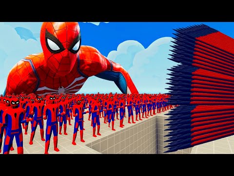 100x SPIDER MAN + 1x GIANT vs 3x EVERY GOD   Totally Accurate Battle Simulator TABS