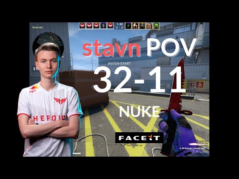 stavn (32-11) plays FACEIT with Cadian + Teses + new teammate jabbi (NUKE) @ FACEIT 5V5