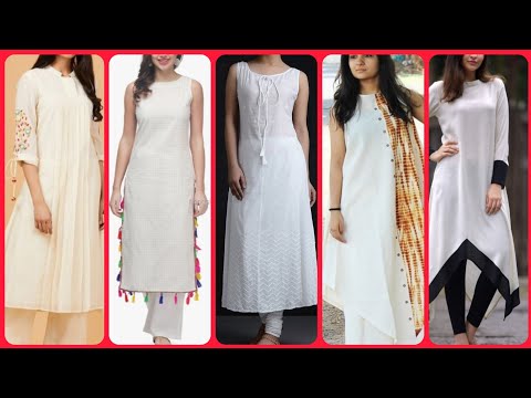 Latest White kurti design / goj kaporer jamar design / New Creations by Fahmida