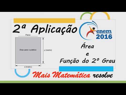 ENEM 2016 - 2ª Aplicação - Área e Função do 2º Grau - Dispondo de um grande terreno, uma empresa