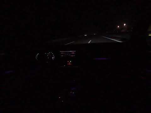 2021 BMW 118i Driving at Night on Geman Autobahn POV
