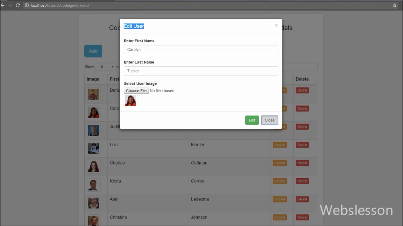 Codeigniter Ajax Crud using DataTables   Update   Edit Data HD