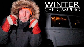 Car Camping In FREEZING Weather (-13C / 8F) With Heater