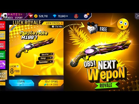 NEXT WEPON ROYALE CONFIRM FREE FIRE 😱| NEW WEPON ROYALE GUN SKIN | FREE FIRE NEW EVENT| FF NEW EVENT
