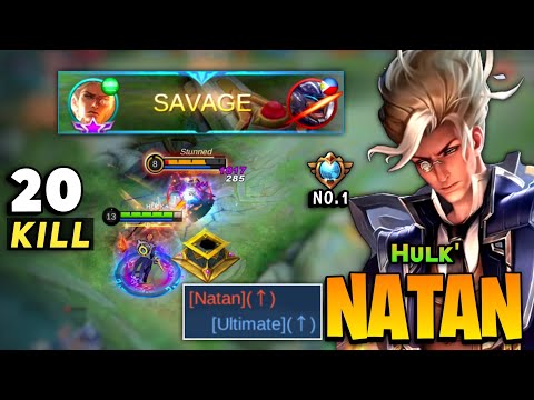 PERFECT SAVAGE! Natan Post Buff Gameplay [ Natan Best Build 2021 ] By Hulk` - Mobile Legends