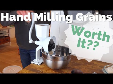 Our experience using a hand grain mill | WonderMill Junior Deluxe | Grinding Grains to Fresh Flour