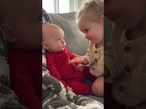 Big Sister Tries to Make a Deal With Her Baby Brother! 😂👶❤️ #SiblingNegotiation #BigSister #Baby