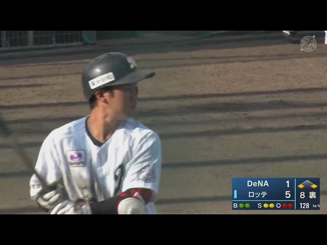 【ファーム】途中出場で4打点!! マリーンズ・西巻 レフトへの3ランホームランを放つ!! 2021/8/6 M-DB(ファーム)