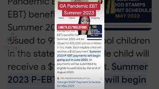 GA P-EBT June 2023| Food Stamps Given Out for the Summer in GA #snap#foodstamps #ebt#food