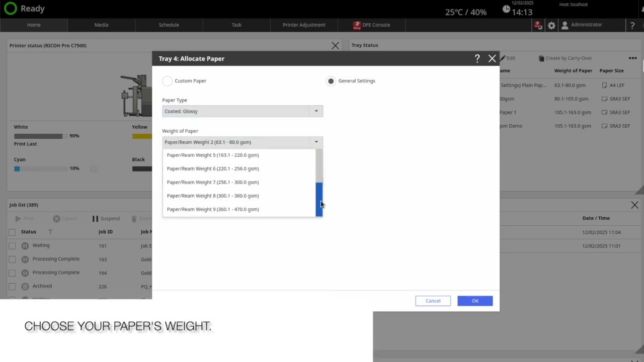 RICOH Pro C7500 - Creating a General Settings 1