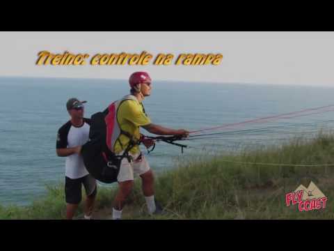 primeiro voo de parapente do Marck no morro do Maluf Guarujá SP