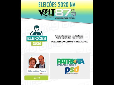 Candidata Prefeitura de Araxá Lídia Jordão e vice Fabiano Santos