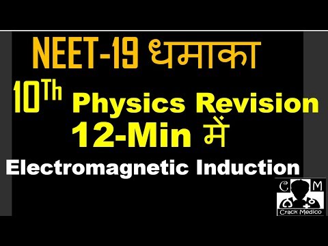 10th NEET 2019 Full Physics Electromagnetic Induction Revision In Single Video By CRACK MEDICO Video