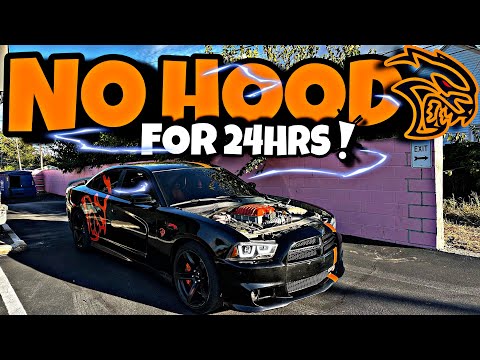 I TOOK THE HOOD OFF MY HELLCAT FOR 24 HOURS!