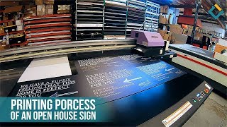 “Open House By Jeannette Thompson” signage printing