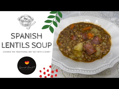 🇪🇸Traditional Old fashioned homemade SPANISH LENTILS SOUP with real CHORIZO - Guiso de lentejas