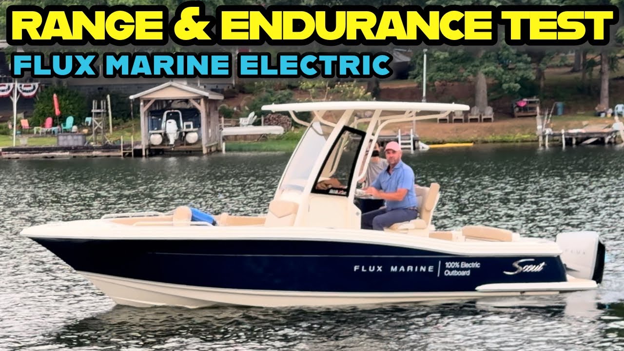 Scout electric center console boat on the water