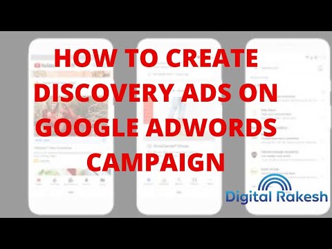 How to create discovery ads on google adwords campaign