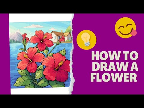 //How to draw a Flower 🌺// Animation Art // made by pratyusha//