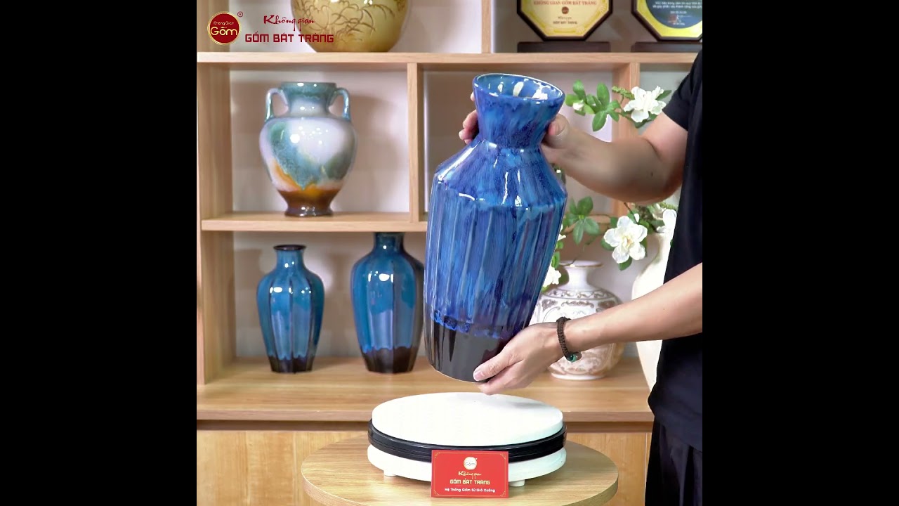 Lọ Hoa Dáng Kim Cương Men Hỏa Biến