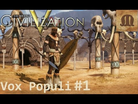 Let's Play Civilization 5 Vox Populi - The Zulus p.1 (deity, marathon)