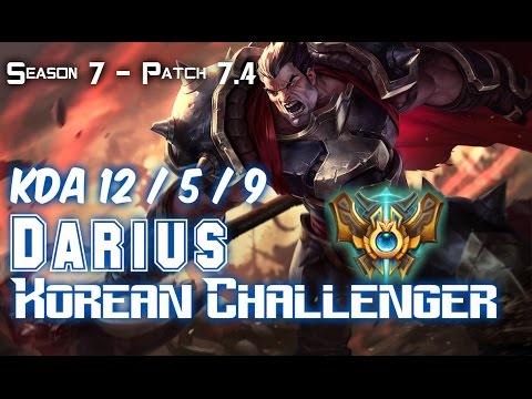 DARIUS KOREAN CHALLENGER vs SSG CuVee RUMBLE Top - Patch 7.4 KR Ranked