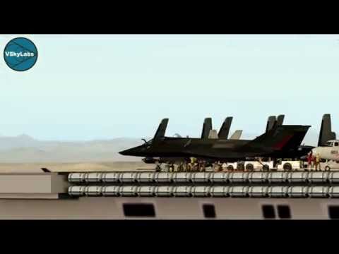 [Archive-2015] VSKYLABS F-19 Stealth Fighter Carrier successful landing X-Plane 10