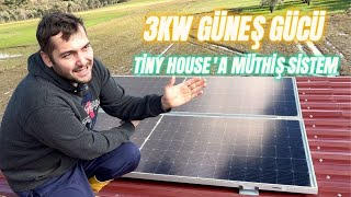 Tiny House, Bağ Evi ve Konteyner için 3Kw Güneş Enerji Sistemi