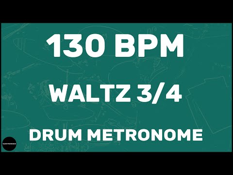 Waltz 3/4 | Drum Metronome Loop | 130 BPM