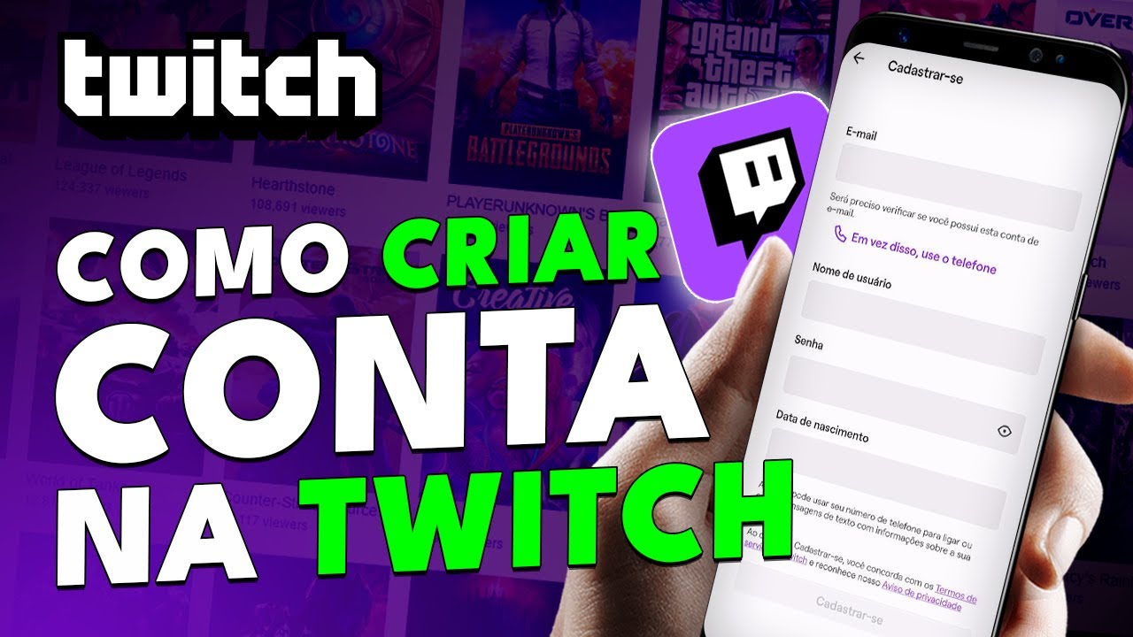 Como CRIAR uma CONTA na TWITCH pelo CELULAR (atualizado 2024)