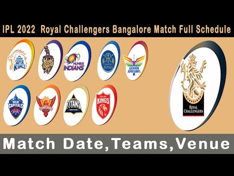 IPL 2022 Full Schedule   Royal Challengers Bangalore All Matches Timetable, RCB match date