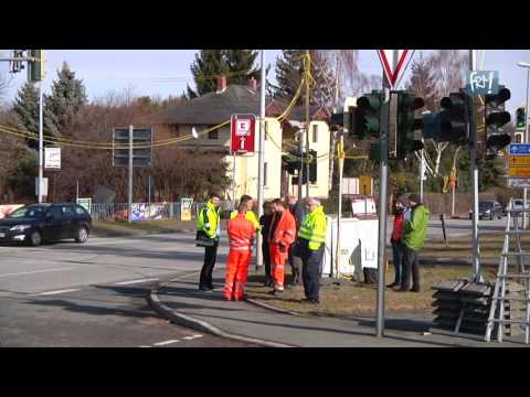 Neue Ampel an der B170 in Dippoldiswalde