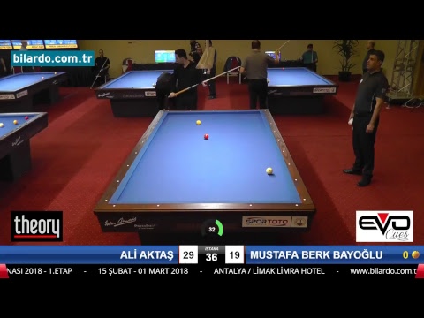 ALİ AKTAŞ & MUSTAFA BERK BAYOĞLU Bilardo Maçı - 2018 ERKEKLER 1.ETAP-5. Ön Eleme