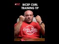 Bicep Curl Training Tip #shorts