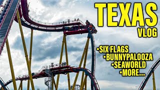 TEXAS Vlog: SIX FLAGS Over Texas, Fiesta Texas, Yesterland Farms, & SeaWorld