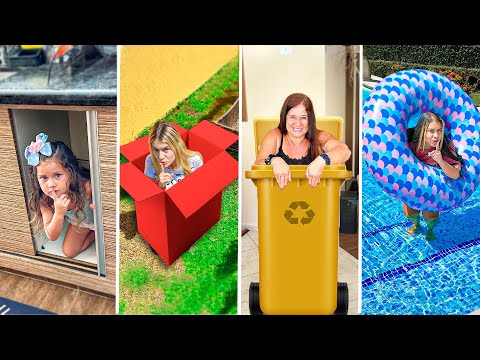 ESCONDE ESCONDE COM MINHA IRMÃZINHA E MINHA MÃE NA CASA NOVA! - desafio extremo